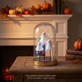 thumbnail image 5 of Halloween Ghost Iridescent Light with Clear Cover, 3 Mini Ghost Figurines Light Up Dome Lamp, Light Up Ghost in Glass Cloche Decor for Indoor Party Home Table Room Kitchen Fireplace Decorations (F), 5 of 6
