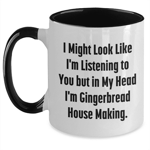 Funny Gingerbread House Making Gifts from Men to Gingerbread House Making Friends - Two Tone Coffee Mug for Father's Day