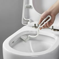 Kdkad Toilet Brush, Curved Design Bathroom Toilet Bowl, Cleaner Brush for Deep Cleaning Under Rim- Flexible Bristles Toilet Scrubber with Long Handle- Modern Travel Tools