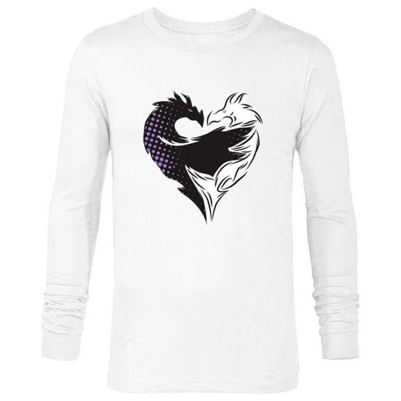 Disney Descendants 3 Mal Heart Dragons Motif - Long Sleeve T-Shirt for Men -Customized-White