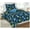 Blue/Grey, variant on Fancy Linen 6pc Dinosaur Blue Grey Twin Comforter set With Fluffy Buddy New
