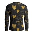 thumbnail image 6 of Fgvctg Men's Ribbed Valentine's Day Sweater Knit Crewneck Sweater Love Heart Print Romantic Pullover Slim Fit Long Sleeve Sweaters Oversized Spring Blouse Yellow M, 6 of 6