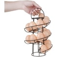 thumbnail image 4 of Porta huevos - Autosoporte Metal Line Organizador de almacenamiento de huevos para encimera de cocina - negro, 4 of 5