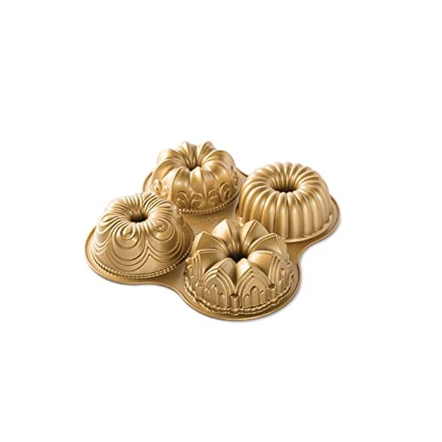 Nordic Ware 91377 Molde para Bundt Quartet de 9 tazas Nordic Ware, Dorado Nordic Ware NA