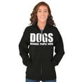 thumbnail image 3 of Anti Social Dog Lover Pet Puppy Owner Unisex Fleece Graphic Zip Up Hoodie Brisco Brands 2X, 3 of 5