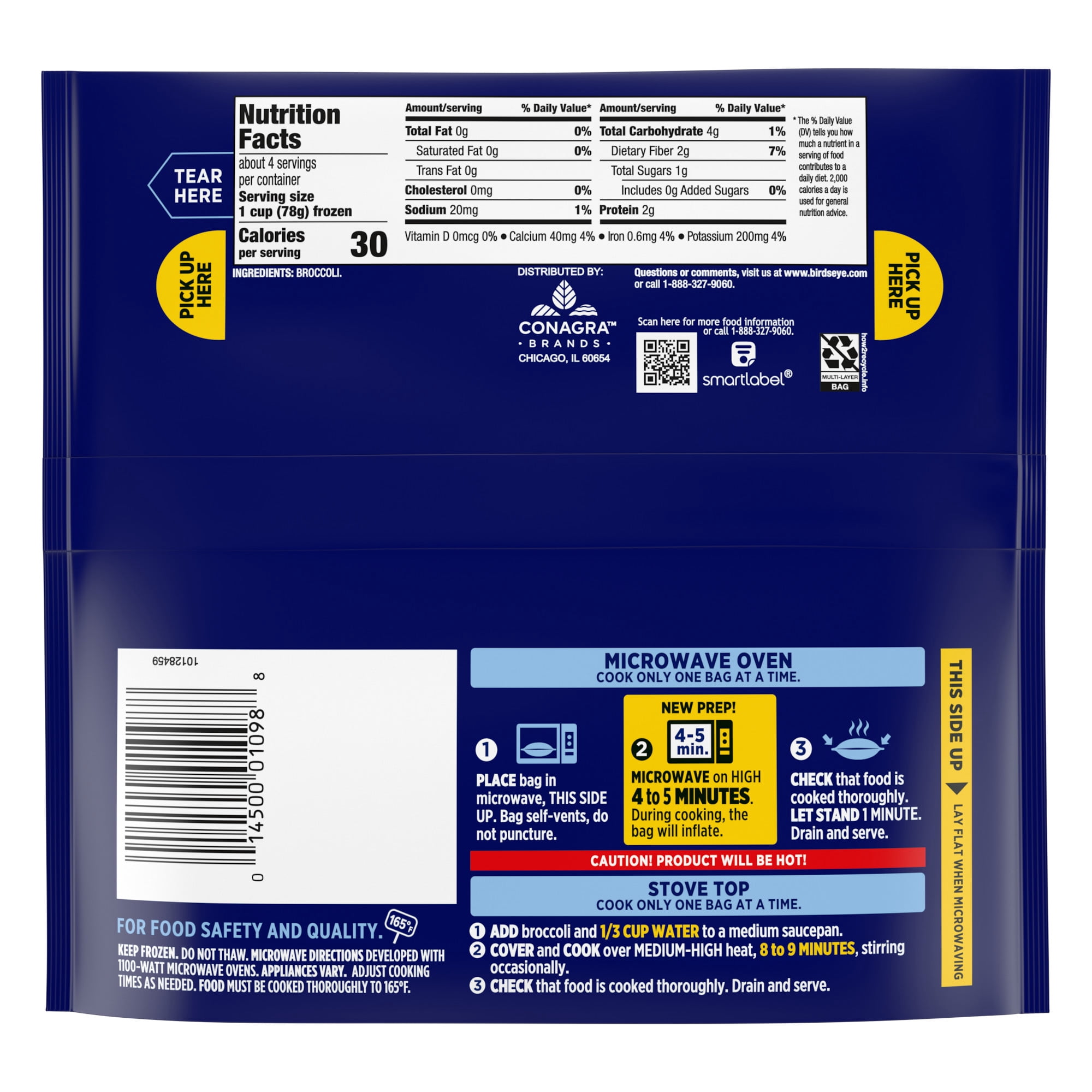 Birds Eye Steamfresh Broccoli Cuts, Frozen Vegetables, 10.8 oz. Bag