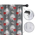 thumbnail image 4 of Blackout Kids Curtains,Hedgehog with Red Bag Pattern Childrens Insulated Curtains Set Of 2,Bedroom Essentials,Toddler Room Decor 52"x63"(132x160cm), 4 of 4