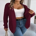 thumbnail image 4 of MesaSe Womens Open Front Knit Cardigan Long Sleeve Solid Color Pocket Sweater Loose Fall Tops S, 4 of 7
