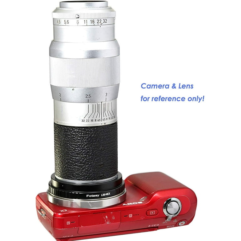Fotasy Adjustable Brass Leica M39 39mm Screw Mount Lens to Sony