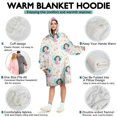 thumbnail image 5 of Fairy Tale Princess Pattern Wearable Oversized Blanket,Wearable Blanket Hoodie for Adults,Cozy Hooded Blankets with Super Pockets,Super Warm Fuzzy Pullover for Women & Men, 5 of 6