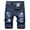 Dark Blue, variant on Fanxing Men's Casual Denim Shorts (No Belt) Petite Ripped Denim Shorts & Jeans Fashion Ripped Short Jean Denim Shorts with Hole Men Shorts Casual Cargo Black,M