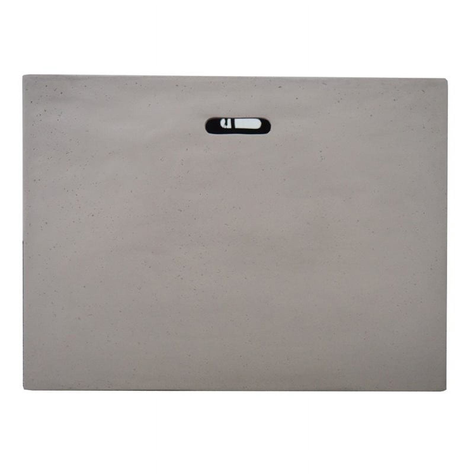 Alison Outdoor 31" Light Weight Concrete Square Gas Burning Fire Pit, Light Gray