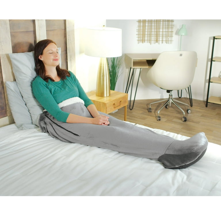Sharper Image Calming Cozy Heating Blanket Massager Gray