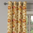 thumbnail image 2 of Ambesonne Vintage Airplane Grommet Curtain, Aviation Style, 50" x 108", Pale Brown Red Yellow, 2 of 6