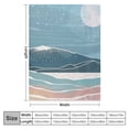 thumbnail image 4 of Nawypu Throw Blanket for Couch Sofa Bed Abstract Ocean Wave and Mountain Blanket Cozy Fuzzy Soft Lightweight Pink and Blue Warm Blankets for Bedroom Living Room, 4 of 6