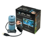 Carson zPix 300 Zoom 86x-457x Power USB Digital Microscope with Integrated Camera and Video Capture, Blue