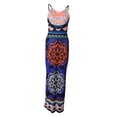 thumbnail image 1 of Vestido Formal Floral Sin Mangas Abierto Cuello Colgante Ropa Femenina Elegante Multicolor Sunnimix Vestido largo floral de las mujeres, 1 of 8