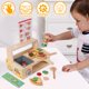 thumbnail image 2 of Set de juego de pizza de madera Gserin de 50 piezas con accesorios para horno, 2 of 7
