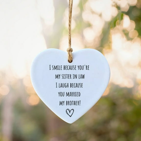 Farmhouse Wreath I Wish You Lived Next Door Heart Ornament, Household Pendant