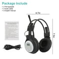 thumbnail image 7 of Personal FM Radio Headphones with Best Reception, TSV Wireless FM Radio Headset Ear Muffs Powered by AA Battery - Black, 7 of 7