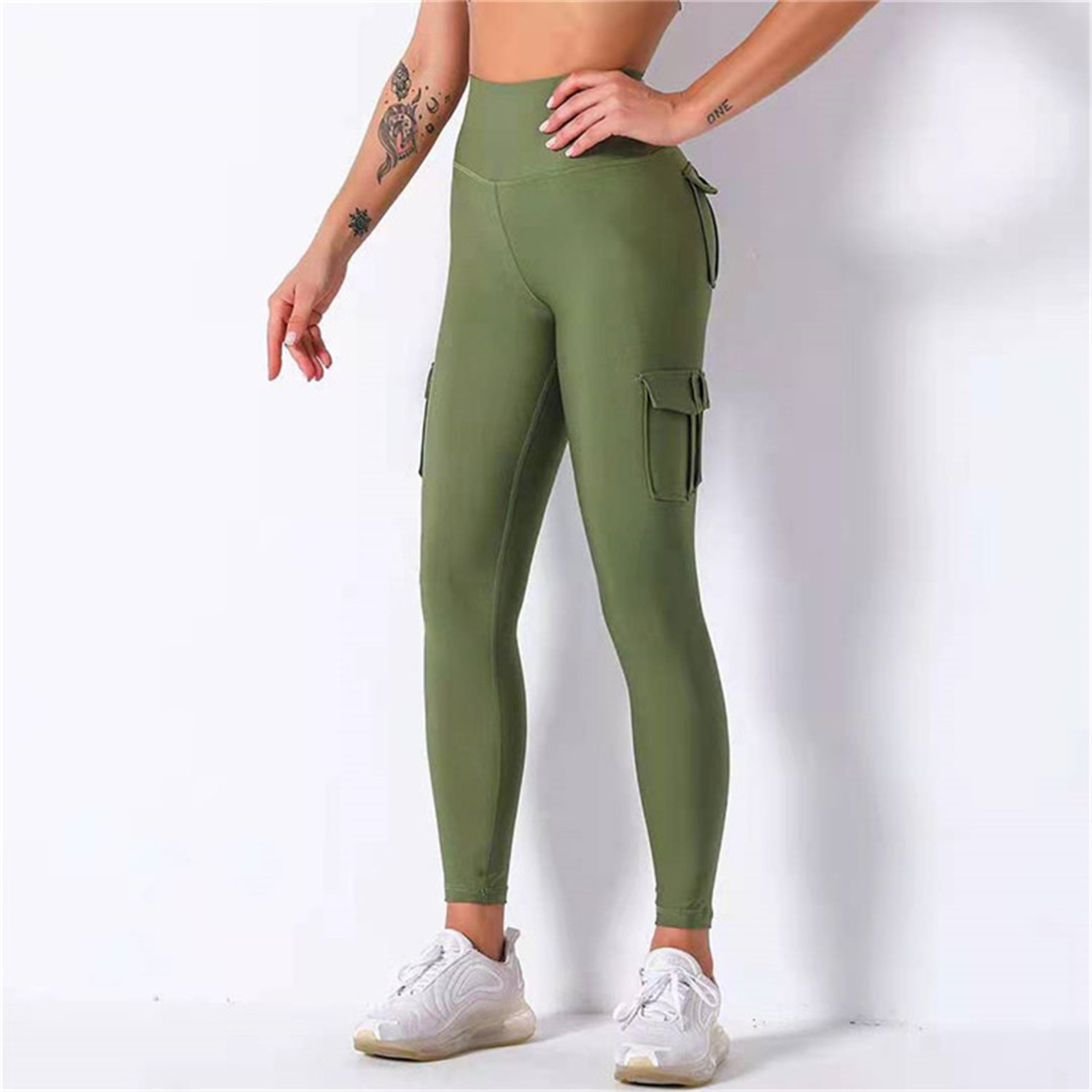 SIXTEEN10 Yoga Cargo High Waisted Fitness Gym Leggings - Olive Green, Shop  Today. Get it Tomorrow!