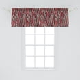 thumbnail image 2 of Boho Window Valance, Hippie Bohemian Style of Retro Ornament 80s Themed Design Art Print, Curtain Valance for Kitchen Bedroom with Rod Pocket, 54" X 18", Vermilion Seafoam and Ivory, by Ambesonne, 2 of 2
