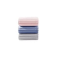 thumbnail image 2 of Velvet Flannel Towel Striped Design Super Soft Absorbent for Face Bath Home and Travel, Multicolor, 2 of 7