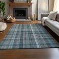 thumbnail image 6 of Addison Rugs Mayfield Washable Transitional Plaid Teal Rectangle Rug, 8' x 10', 6 of 6