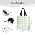 thumbnail image 4 of Disketp Green Checkboard Canvas Tote Bag,Women Shoulder Bag Crossbody Handbag with Zipper Closure, 4 of 8