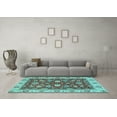 thumbnail image 3 of Ahgly Company Indoor Rectangle Oriental Light Blue Traditional Area Rugs, 5' x 7', 3 of 4