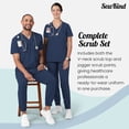 thumbnail image 5 of Sewkind Men’s Scrub Set Navy XL V-Neck Scrub Top and Jogger Pants 7 Pockets 100% Polyester Athletic Fit, 5 of 6