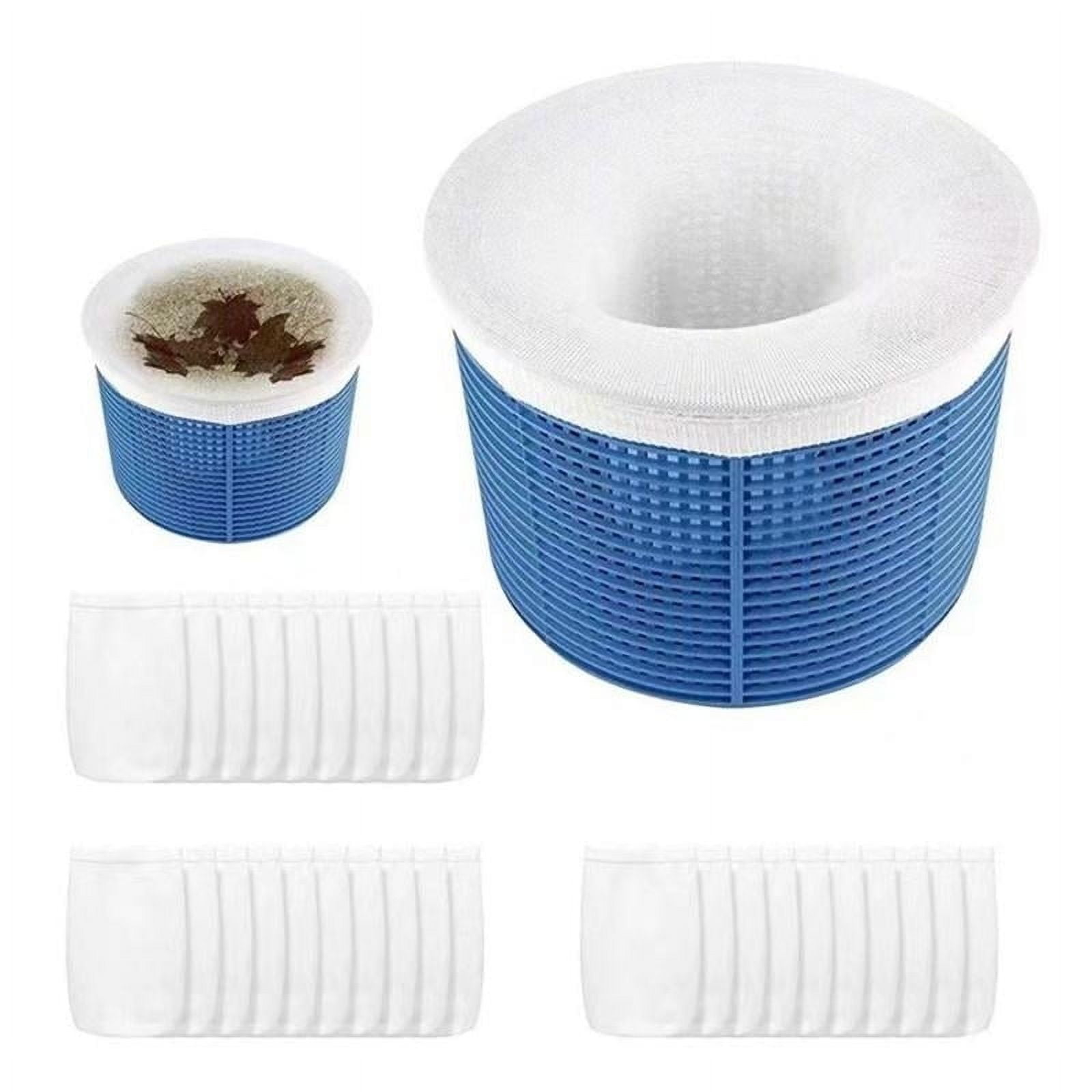 20 Piezas Calcetines Skimmer Piscina Nailon - Filtros Reutilizables Para Cestas, Atrapa Hojas Y Suciedad