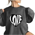 thumbnail image 4 of Xixinqiwan Valentine's Day Sweatshirt,Women Love Heart Pullover Letter Print Tie Dye Crewneck Long Sleeve Shirt Women Top, 4 of 4