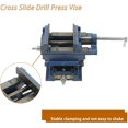 thumbnail image 3 of ALL-CARB Cross Slide Drill Press Vise 2 Way X-Y Heavy Duty Clamp Machine Cast Iron Drill Press X-Y Compound Vise - 5 Inch Blue, 3 of 7