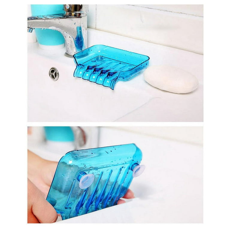 1pc Creative Suction Cup Soap Dish, Plastic Drain Soap Tray, Self Draining  Soap Holder, Soap Rack For Bathroom, Household Soap Storage Rack, Bathroom  Accessories