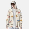 thumbnail image 4 of Kll Striped Vintage Planes Print Men'S Women’s Upf 50+ Sun Protection Outdoor Hoodie Jacket Long Sleeve Fishing Hiking Performance Shirt- 3x-Large, 4 of 8
