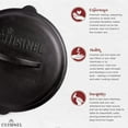 thumbnail image 5 of Cuisinel Pre-Seasoned Cast Iron Pan Lid Universal Replacement Cover with Silicone Handle Holder, 10", 5 of 7