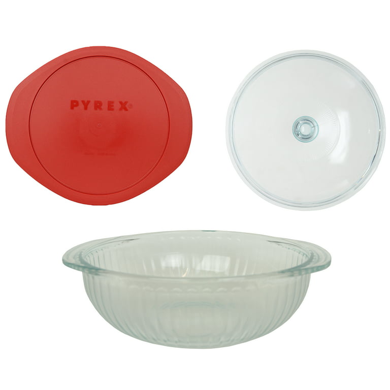 Pyrex 8 Square Baking Dish with Blue Plastic Lid