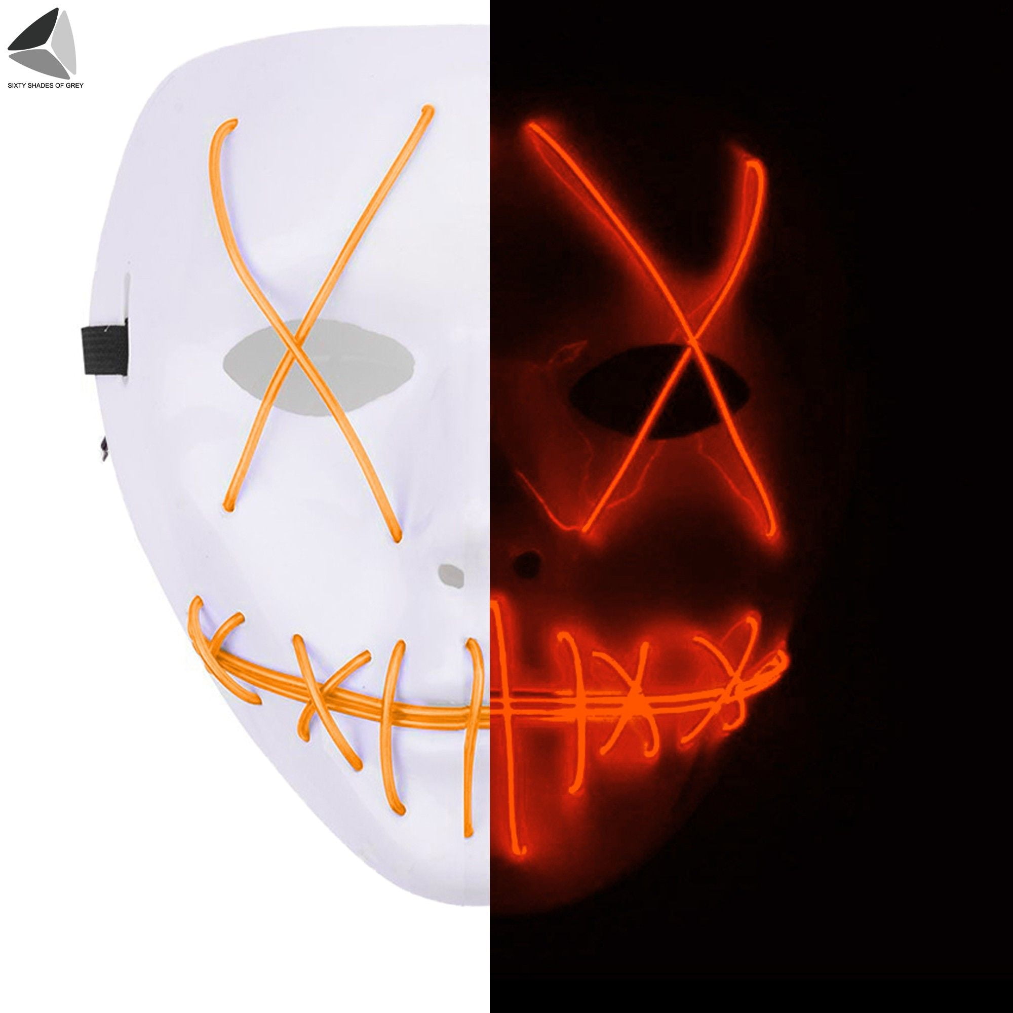 Sixtyshades Halloween LED Scary Mask Light Up the Purge Masks for Party