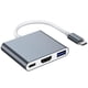 thumbnail image 1 of Type C to USB3.0+HD+MI+PD USB3.0 Adapter Converter Cable HD 1080P 3 in 1 Type C Hub Docking Station, 1 of 5