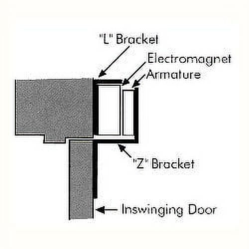 Seco-Larm Enforcer Z Bracket for 1,200 Lbs. Maglock (E-941S-1K2/ZQ)