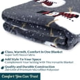 thumbnail image 3 of PAVILIA Christmas Snowman Throw Blanket | Grey Christmas Fleece Blanket | Soft, Plush, Warm Winter Cabin Throw, 60x80 (Grey Snowman), 3 of 7