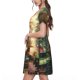 thumbnail image 2 of Balery Cute Kitten Water Lilies Vestidos sueltos de manga corta para mujer, vestidos de verano 2025, vestidos casuales de corte A con vuelo., 2 of 6