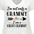 thumbnail image 4 of Inktastic I'm Not Only a Grammy I'm a Great Grammy with Flowers Women's Plus Size V-Neck T-Shirt, 4 of 5