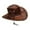 Brown, variant on yuksok Cowboy Hat Men Trendy Jazz Hat for Camping Shopping Fishing Costume Props Travel Orange