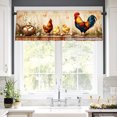 thumbnail image 2 of Rod Pocket Polyester kitchen Curtain Valances for Windows With Rooster And Chickens Design For Indoor Living Room Bedroom Kitchen Decoration 54x18 inch, 2 of 5