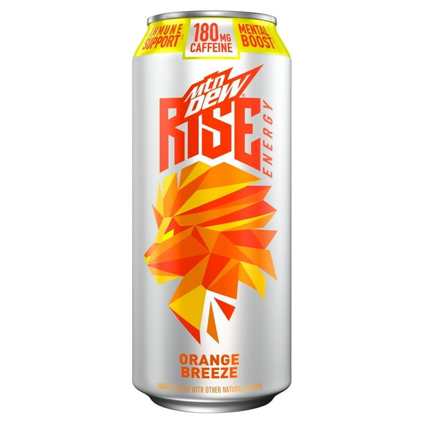 Mtn Dew Rise Energy Orange Breeze Energy Drink, 16 fl oz
