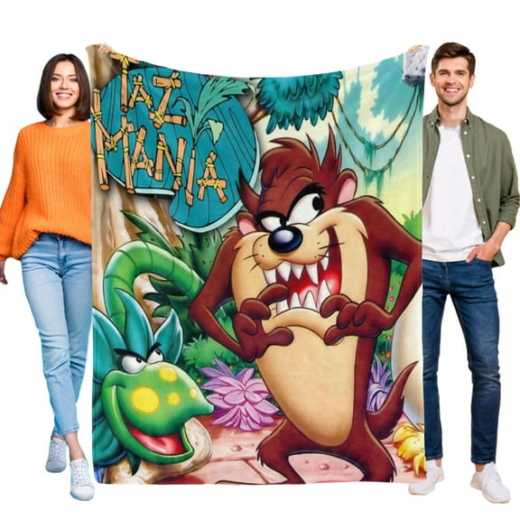 Taz Mania Throw Blanket Gifts for Fans Lover Girls Boys Women Present Hoodie Him Bed 60"x80"