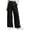 Black, variant on Chiccall Womens Wide Leg Pants Casual High Waisted Baggy Pants Loose Flowy Pleated Lounge Trousers
