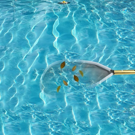 Unbreakable Leaf Rake Mesh Net Skimmer Swimming Pool Cleaning Tool,Swimming Pool Dregs Shallow Net